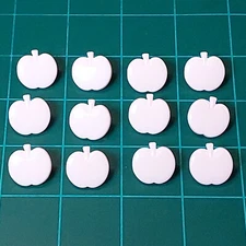 Vtg Dill Buttons 12 ct. Apple Fruit 18mm Plastic Shank Crafting Sewing Buttons