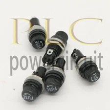 5PC Set Safety Panel Mount Fuse Holder 5x20mm 10A 250V AC 15A 125V AC M NEW