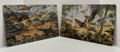 Vtg WWll Puzzles by Alex Schomburg-Lot of 2