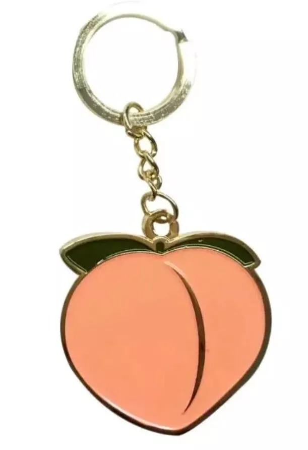 Peach emoji keyring sale