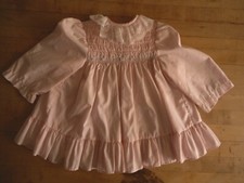 Frilly Vintage Polly Flinders Toddler Childs Baby Dress Pink 18 MO
