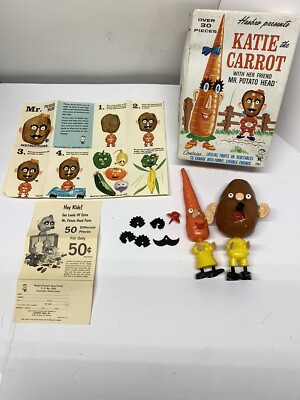 Vintage 1960's Hasbro Katie the Carrot & Mr Potato Head no. 2053