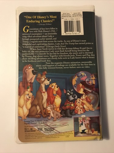 Lady and the Tramp (VHS, 2006, 1-Disc) - Picture 2 of 3