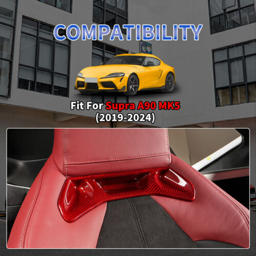 2pcs Real Dry Carbon Fiber Seat Inserts Cover Trim Fit For Supra MK5 A90 2019+ - Bild 6 von 8
