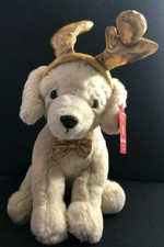 2020 FAO Schwarz Puppy Cheers 4 Antlers "Wear  Share" 10.5" Plush - BRAND NEW 