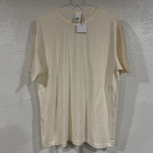 Ch. Carolina Herrera Mens Essential Oversized T Shirt Size Small Beige Crème