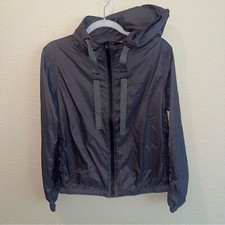 ZYIA Active Charcoal Gray Hooded Light Windbreaker Medium