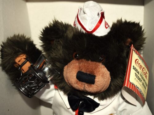 Coca-Cola 1999 Soda Fountain Teddybär George Bearton #HH0210 Plüsch sauber, sehr guter Zustand - Bild 6 von 12