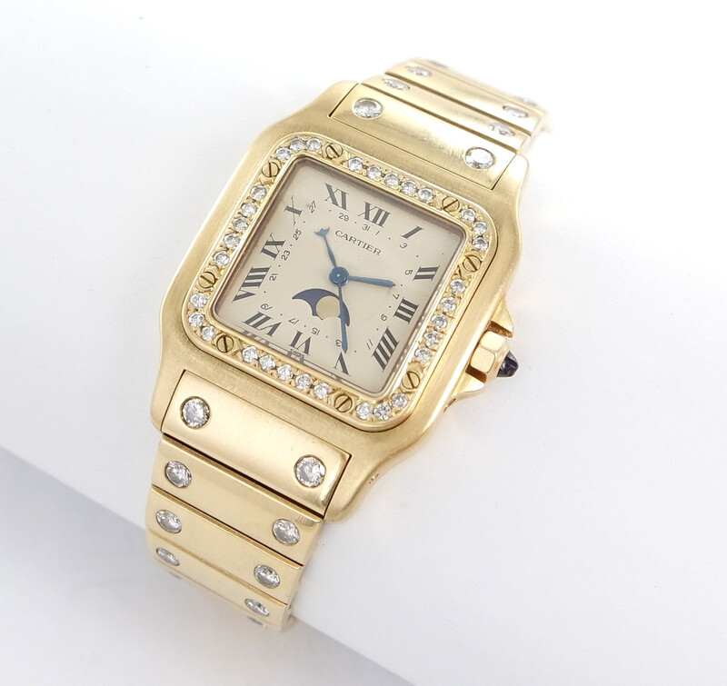 Watch Cartier Uhr Mit Diamanten Cartier Santos Galbee 29mm 3,5ct