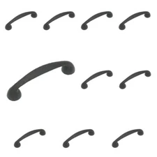 10 Pack Ancient Treasures C040BLK Rustic Black 3 3/4"cc Cabinet Handle Pulls