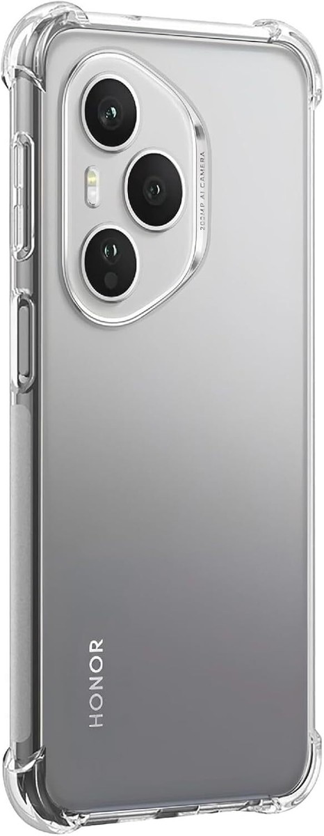 Clear Shockproof Ring Holder Case For Honor Magic 7 Lite / Pro – TPU Gel Silicone Cover With Kickstand