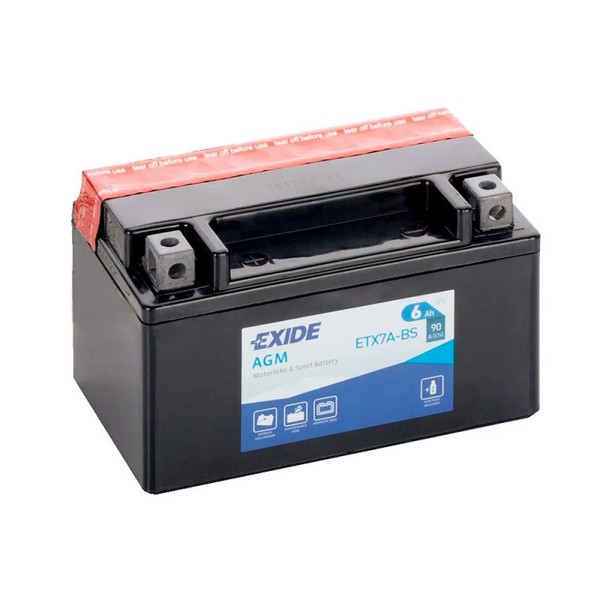 Motorradbatterie Exide ETX7A-BS YTX7A-BS 12V 6Ah 90A-image