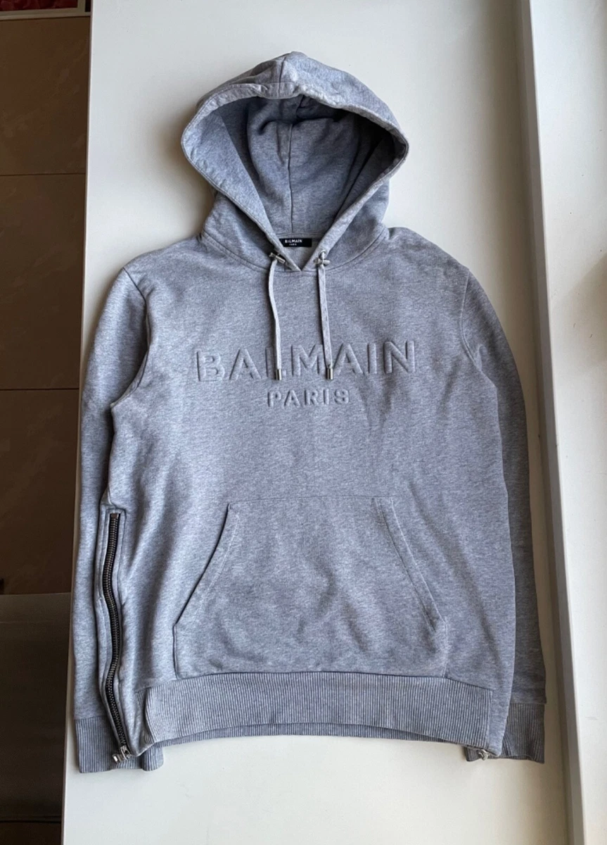 Balmain Embossed Logo Hoodie sz. S eBay