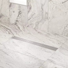 Signature Hardware Carmen 48" Linear Shower Drain, Polished Stainless Steel