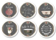 Bathroom Cabinet Knobs Handmade | French Spa Drawer Pulls | Coastal Set of 6