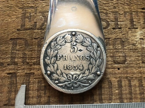 coupe papier ouvre lettre ancien en argent ELOI PERNET antique letter opener - Imagen 3 de 5