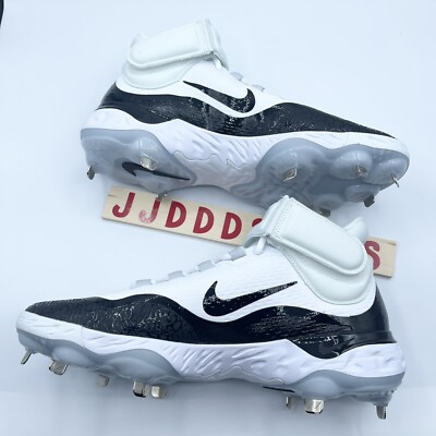 Nike Alpha Huarache Elite‎ 4 Mid Baseball Cleats White Tint FD2744-101 Men’s 7 SZ 9 Nike Alpha Huarache Elite 4 Mid White Black Metal  main image 2