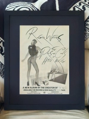 ROGER WATERS RARE THE PROS AND CONS OF HITCH HIKING UNCENSORED ADVERT FRAMED