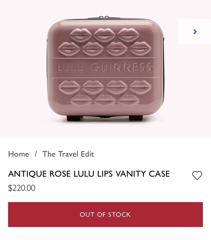 ANTIQUE ROSE LULU LIPS VANITY CASE