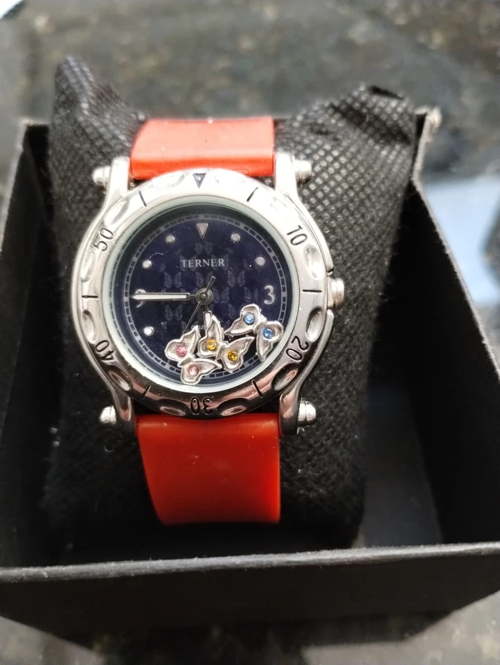 Relógio Borboleta Flutuante Feminino Bijoux Terner Nova Bateria Muito Rara Muito Bom! - Imagem 4 de 4