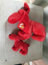TY BEANIE BABY CUTE SET OF 2 ROVER THE DOG large small W/TAGS PLUSH TOY PVC