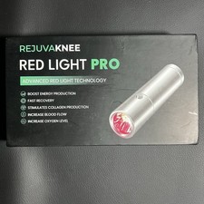 Rejuvaknee Red Light Pro, a handheld red light therapy device.