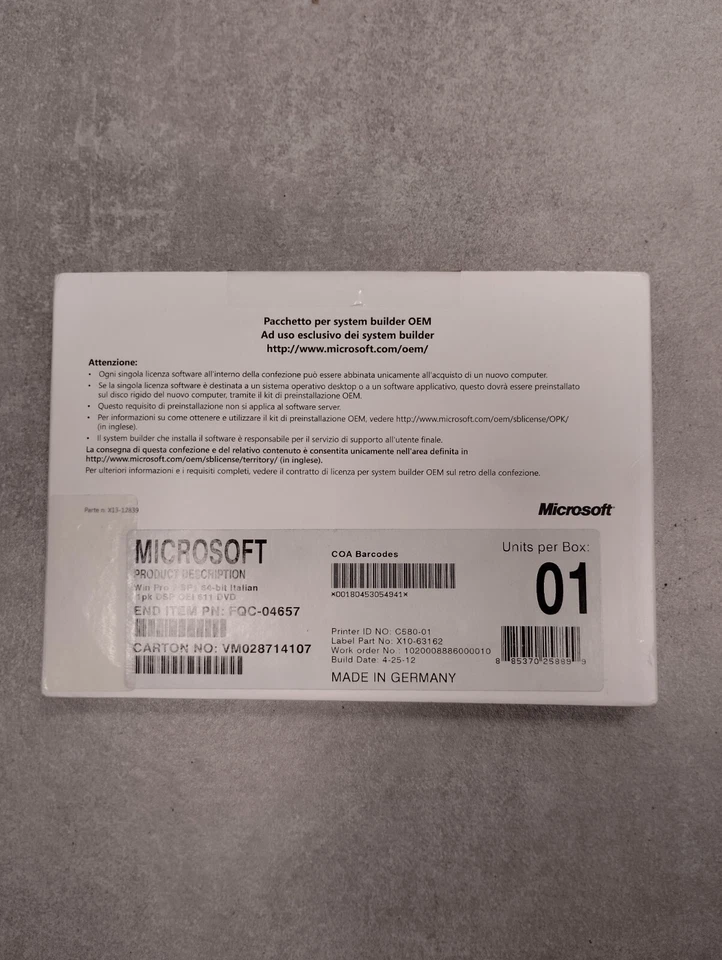 Windows 7 Professional RETAIL DVD BOX Italiano 32/64 BIT - Immagine 4 di 4