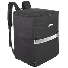 Insulated Food Delivery Backpack with Drink Cup Holders, Pocket, Reflectors f...