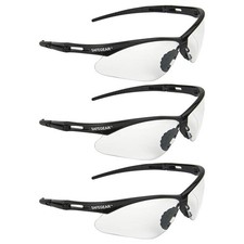 Clear Safety Glasses are Anti-Fog  Anti-Scratch, Black Frame One Size,