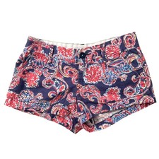 Lilly Pulitzer Short 0 Navy Pink Coral Print Walsh Halibut Low Rise 3" Inseam