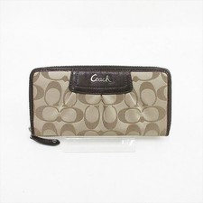 COACH Coach Signature Round Zipper Long Wallet Brand Wallet Used netshop