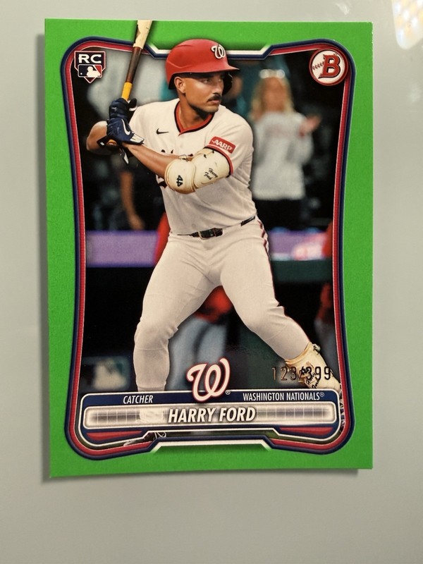 2026 Bowman Harry Ford 84 Neon Green /399 Rookie RC Nationals