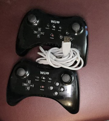 2- Nintendo Wii U Wireless Pro Controller Official OEM Classic Remote WUP-005