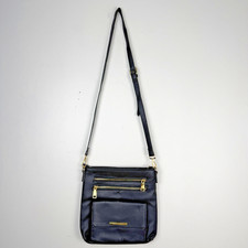 Borsa a tracolla Steve Madden donna nera pelle ciottolata tasca frontale patta casual