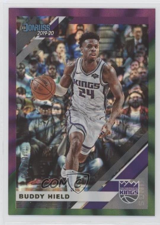 2019-20 Panini Donruss Holo Purple & Green Laser 7/10 Buddy Hield #175 0c32
