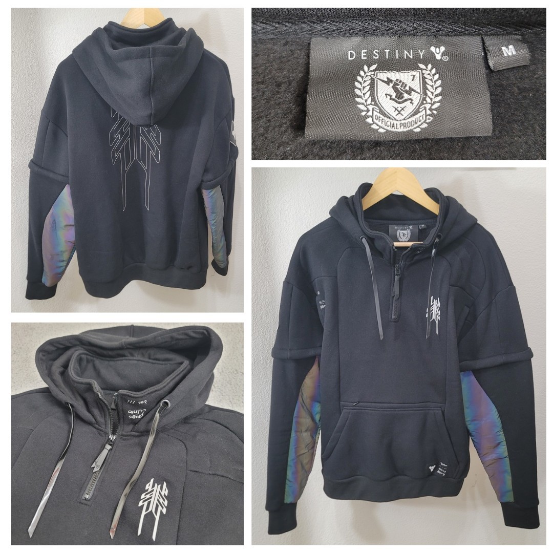 Bungie Destiny 2 Daybreak Expunge Tech Hoodie Unisex Med Rewards Zip Off Sleeves