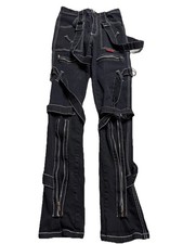 Y2K TRIPP NYC DAANG GOOD BLACK PANTS SZ 24 SKINNY CHAIN GOTH Emo Scene