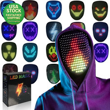 LED Light up Mask Gesture Sensing Transforming Face Mask for Costume Cosplay