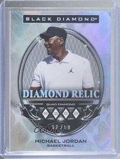 2025 Goodwin Champions Black Diamond Stone Relics Quad 52/99 Michael Jordan HOF