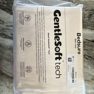 Bedsure GentleSoft Tech Satin Sheet Set 90x102 US White B39673