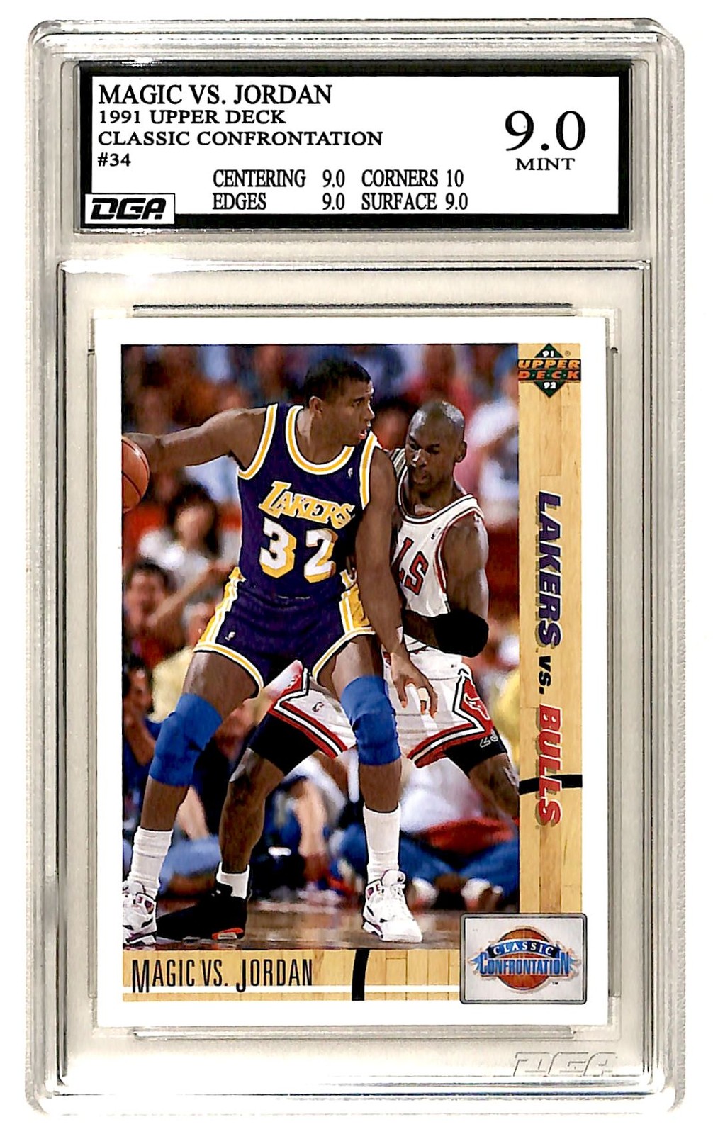 1991-92 Upper Deck Magic vs. Jordan DGA 9 Los Angeles Lakers/Chicago Bulls #34
