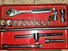 Vintage CRAFTSMAN -V Series Tools 3/8 Inch Sockets, Ratchet T-BAR &  Extensions  — photo 1