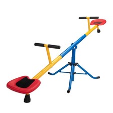 JAXPETY Kid  s Swivel Seesaw Metal Teeter Totter Activity Playground for Fun