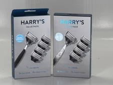 2 - Harry's Value Pack | 1x Razor Handle | 5x 5-Blade Cartridges | Ink Chrome