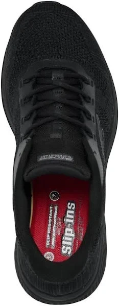 Zapatos de trabajo Skechers para hombre sin cordones anchos negros antideslizantes espuma viscoelástica 200319 Foto 3 de 4