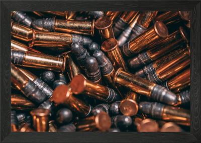 Munitionsdose voll 22LR gerahmtes Wandbild Poster Leinwanddruck Bild