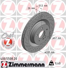 2x ZIMMERMANN Bremsscheibe COAT Z 400.5508.20 für MERCEDES C204 KLASSE S204 W204 2x ZIMMERMANN Bremsscheibe COAT Z 400.5508.20 für MERCEDES C204 KLASSE S204 W204