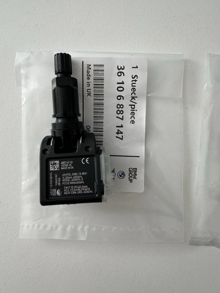 4x Original BMW Reifendrucksensoren 5er G30 G31 F40 3er G20 X3 G01 X5 G05 RDK - Bild 3 von 3