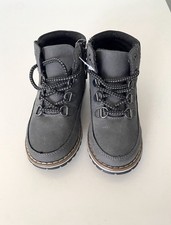 The Children's Place Unisex Kids Lace-Up Ankle Boots Zipper Gray/Black 8