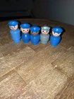 Vtg Fisher Price Little People 1970s 1980s Lot of 5 Plastic Figures Pilot, Cop